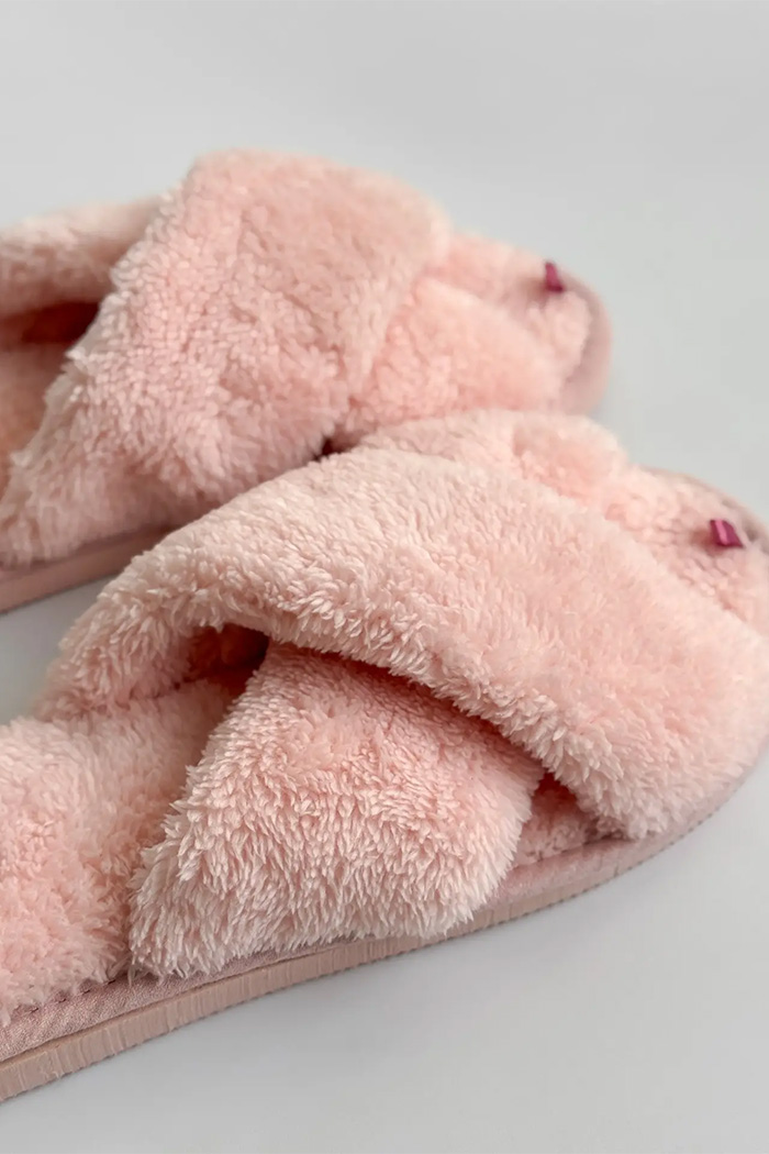 Рожеві теплі капці Teddy X