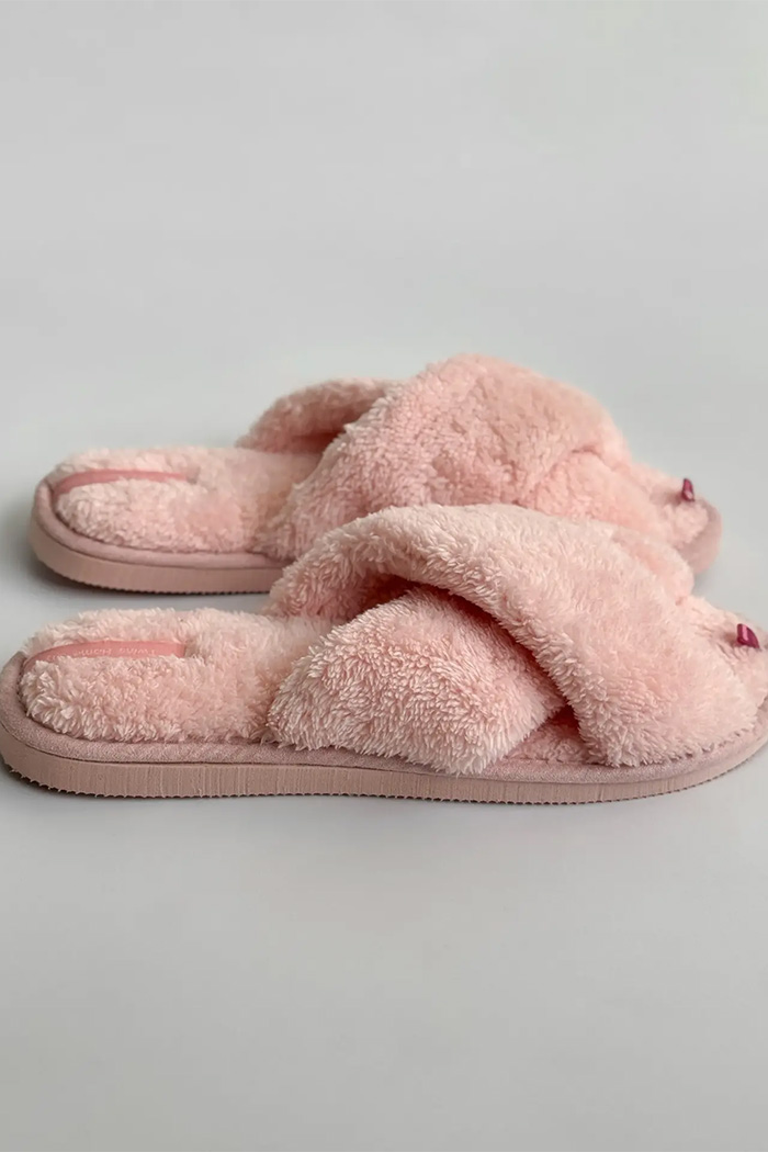 Рожеві теплі капці Teddy X